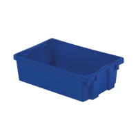 Polylewton Stack-N-Nest&reg; Containers, 6.2" x 20.1" x 13", Blue NRZ Safety Inc.