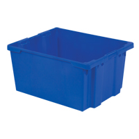 Polylewton Stack-N-Nest&reg; Containers, 15.1" x 30.1" x 24", Blue NRZ Safety Inc.