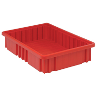 Divider Box&reg; Containers, Plastic, 16.5" W x 10.9" D x 3.5" H, Red NRZ Safety Inc.