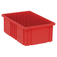 Contenants Divider Box, Plastique, 16,5" la x 10,9" p x 6" h, Rouge NRZ Safety Inc.