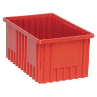 Divider Box&reg; Containers, Plastic, 16.5" W x 10.9" D x 8" H, Red NRZ Safety Inc.