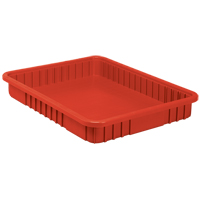 Contenants Divider Box, Plastique, 22,5" la x 17,5" p x 3" h, Rouge NRZ Safety Inc.