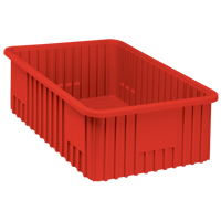 Divider Box&reg; Containers, Plastic, 22.5" W x 17.5" D x 8" H, Red NRZ Safety Inc.