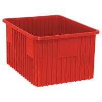 Divider Box&reg; Containers, Plastic, 22.5" W x 17.5" D x 12" H, Red NRZ Safety Inc.