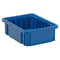 Divider Box&reg; Containers, Plastic, 10.9" W x 8.3" D x 3.5" H, Blue NRZ Safety Inc.