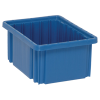 Divider Box&reg; Containers, Plastic, 10.9" W x 8.3" D x 5" H, Blue NRZ Safety Inc.