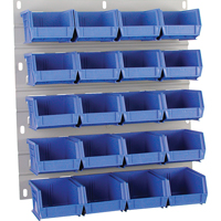 Hanging Panel, 20 Bins, 18" W x 1" D x 19" H NRZ Safety Inc.