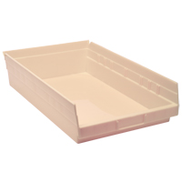Economy Shelf Bin, 11-1/8" W x 4" H x 17-7/8" D, Ivory NRZ Safety Inc.