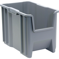 Giant Stacking Containers, 10-7/8" W x 12-1/2" H x 17-1/2" D, Grey NRZ Safety Inc.