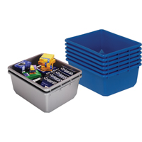 Cross Stack Bins, 11" W x 17.25" D x 12" H, Blue NRZ Safety Inc.