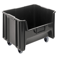 Mobile Giant Stack Container, 12-7/16" H x 19-7/8" W x 15-1/4" D, 250 lbs. Capacity, Black NRZ Safety Inc.