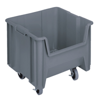 Mobile Giant Stack Container, 12-1/2" H x 16-1/2" W x 17-1/2" D, 250 lbs. Capacity, Grey NRZ Safety Inc.