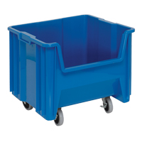 Mobile Giant Stack Container, 12-1/2" H x 16-1/2" W x 17-1/2" D, 250 lbs. Capacity, Blue NRZ Safety Inc.