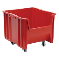Mobile Giant Stack Container, 12-1/2" H x 16-1/2" W x 17-1/2" D, 250 lbs. Capacity, Red NRZ Safety Inc.