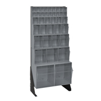 Tip-Out Bins Stand, 23-5/8" W x 8" D x 52" H, 38 Drawers NRZ Safety Inc.