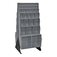Tip-Out Bins Stand, 23-5/8" W x 16" D x 52" H, 76 Drawers NRZ Safety Inc.