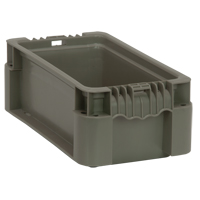 Collapsible Stacking Container, 7" W x 12" D x 5" H, Grey NRZ Safety Inc.