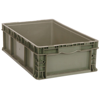 Stacking Container, 15" W x 15" D x 9.5" H, Grey NRZ Safety Inc.