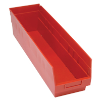 Bacs en plastique pour &eacute;tag&egrave;res Store More, 6-5/8" la x 6" H x 23-5/8" p, Rouge, Capacit&eacute; 90 lb NRZ Safety Inc.