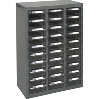 KPC-700 Parts Cabinet, Galvanized Steel, 30 Drawers, 17-1/2" x 8-7/10" x 25-3/10", Grey NRZ Safety Inc.