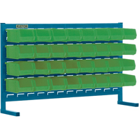 Louvered Rack with Bins, 32 Bins, 36" W x 8-1/4" D x 22" H NRZ Safety Inc.