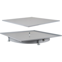 Carrousel de casiers &agrave; tiroirs industriels & robustes, Acier, 27-1/2" la x 27-1/2" p x 4" h, Gris NRZ Safety Inc.