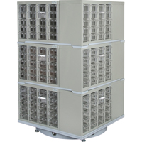 Armoire industrielle robuste avec carrousel &agrave; tiroirs, Acier, 240 tiroirs, 27" la x 27" p x 48" h, Gris NRZ Safety Inc.