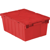 Flipak&reg; Polyethylene Plastic (PE) Distribution Containers, 21.9" x 15.2" x 9.3", Red NRZ Safety Inc.