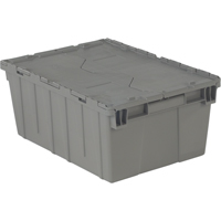 Flipak&reg; Polyethylene Plastic (PE) Distribution Containers, 21.9" x 15.2" x 9.3", Grey NRZ Safety Inc.