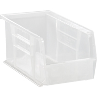 Clear-View Ultra Stack & Hang Bin, 4-1/8" W x 4" H x 10-7/8" D, Clear NRZ Safety Inc.
