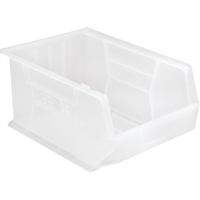 Clear-View Ultra Stack & Hang Bin, 11" W x 8" H x 16" D, Clear NRZ Safety Inc.