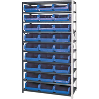 Shelving Unit with Stacking Bins, Steel, Magnum Bin, 650 lbs. Capacity, 42" W x 76" H NRZ Safety Inc.