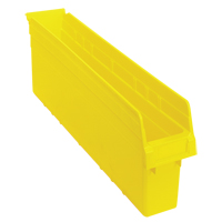 Store-Max Shelf Bins, 4-3/8" W x 8" H x 23-5/8" D, Yellow, 68 lbs. Capacity NRZ Safety Inc.