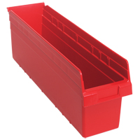 Bacs pour &eacute;tag&egrave;re Store-Max, 6-5/8" la x 8" H x 23-5/8" p, Rouge, Capacit&eacute; 68 lb NRZ Safety Inc.