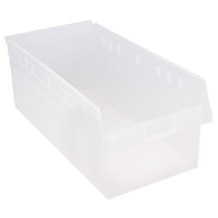 Bacs pour &eacute;tag&egrave;re Store-Max, 11-1/8" la x 8" H x 23-5/8" p, Transparent, Capacit&eacute; 68 lb NRZ Safety Inc.