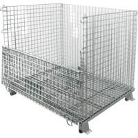 Conteneur repliable en m&eacute;tal grillag&eacute;, 40" la x 48" p x 42" h, Capacit&eacute; de 4000 lb NRZ Safety Inc.