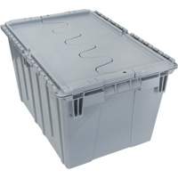 Contenant de distribution en plastique avec dessus basculant, 21,65" x 15,5" x 12,5", Gris NRZ Safety Inc.