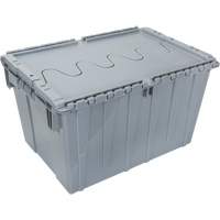 Contenant de distribution en plastique avec dessus basculant, 21,65" x 15,5" x 12,5", Gris NRZ Safety Inc.
