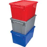 Contenant de distribution en plastique avec dessus basculant, 21,65" x 15,5" x 12,5", Gris NRZ Safety Inc.