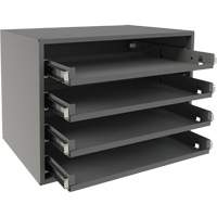 Support &agrave; petit roulement, Acier, 4 compartiments, 15-9/16" la x 11-7/8" p, 11-5/16" h, Gris NRZ Safety Inc.
