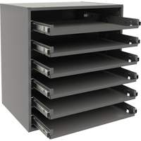 Support de glissi&egrave;re &agrave; petit roulement, Acier, 6 compartiments, 15-9/16" la x 11-7/8" p, 16-3/8" h, Gris NRZ Safety Inc.