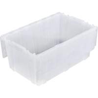 FP243C FliPak Nestable Tote, 26.9" x 16.9" x 12.1", Clear NRZ Safety Inc.