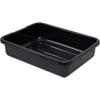 All-Purpose Ribbed-Bottom Storage Tub, 5" H x 15" D x 21" L, Plastic, Black NRZ Safety Inc.