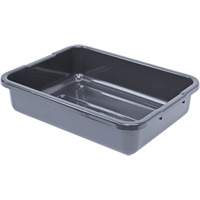 All-Purpose Ribbed-Bottom Storage Tub, 5" H x 15" D x 21" L, Plastic, Grey NRZ Safety Inc.