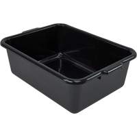 All-Purpose Flat-Bottom Storage Tub, 7" H x 15" D x 21" L, Plastic, Black NRZ Safety Inc.