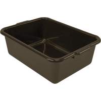 All-Purpose Flat-Bottom Storage Tub, 7" H x 15" D x 21" L, Plastic, Brown NRZ Safety Inc.