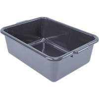 All-Purpose Flat-Bottom Storage Tub, 7" H x 15" D x 21" L, Plastic, Grey NRZ Safety Inc.