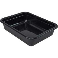 All-Purpose Flat-Bottom Storage Tub, 5" H x 17" D x 22" L, Plastic, Black NRZ Safety Inc.
