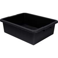 All-Purpose Ribbed-Bottom Storage Tub, 7" H x 17" D x 22" L, Plastic, Black NRZ Safety Inc.
