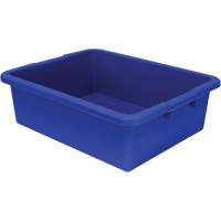 All-Purpose Ribbed-Bottom Storage Tub, 7" H x 17" D x 22" L, Plastic, Blue NRZ Safety Inc.
